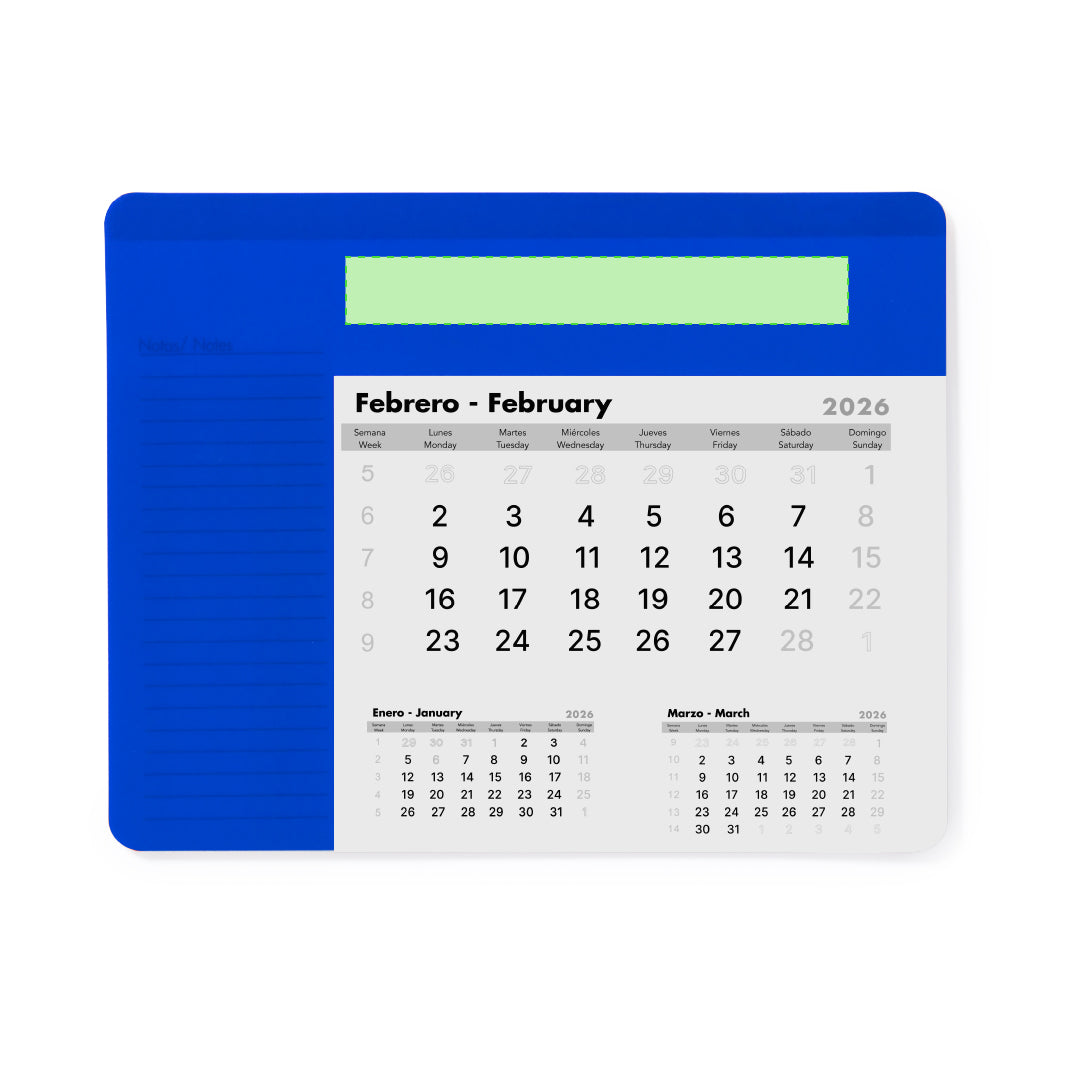 Alfombrilla Calendario Rendux