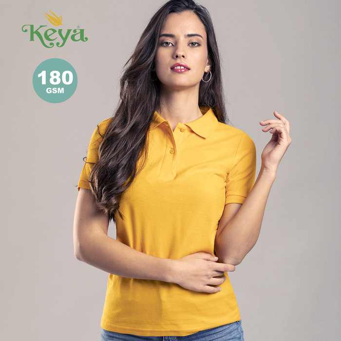 Women Color Polo T-Shirt "keya" WPS180 YELLOW