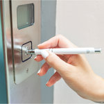 Antibacterial Stylus Touch Ball Pen Topen WHITE