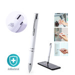 Antibacterial Stylus Touch Ball Pen Topen WHITE