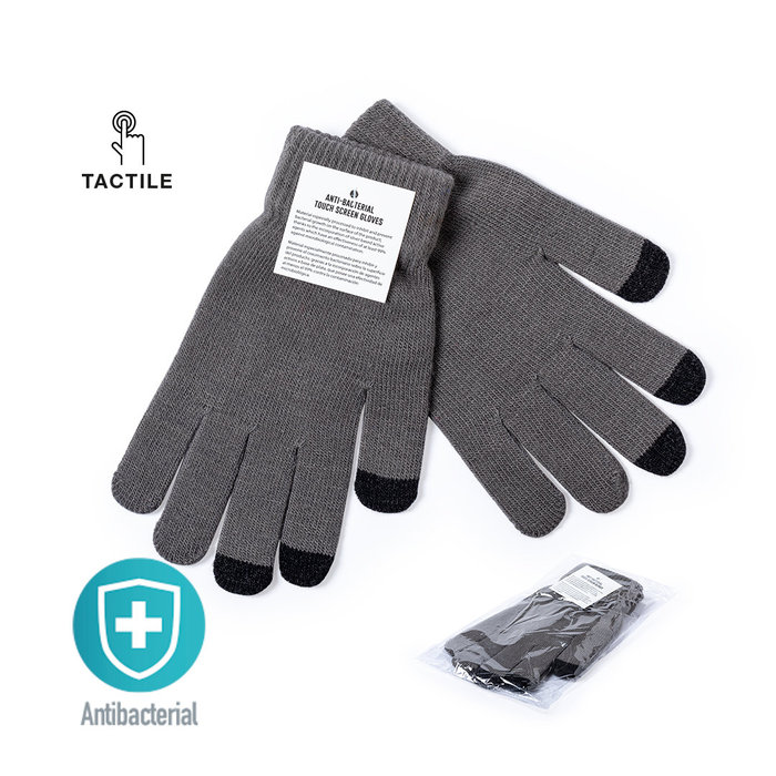 Antibacterial Touchscreen Gloves Tenex GREY