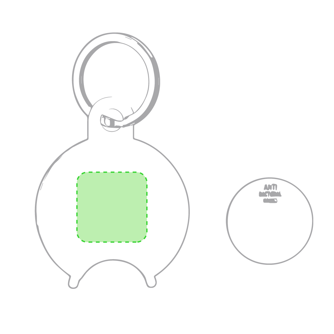 Antibacterial Keyring Coin Portis