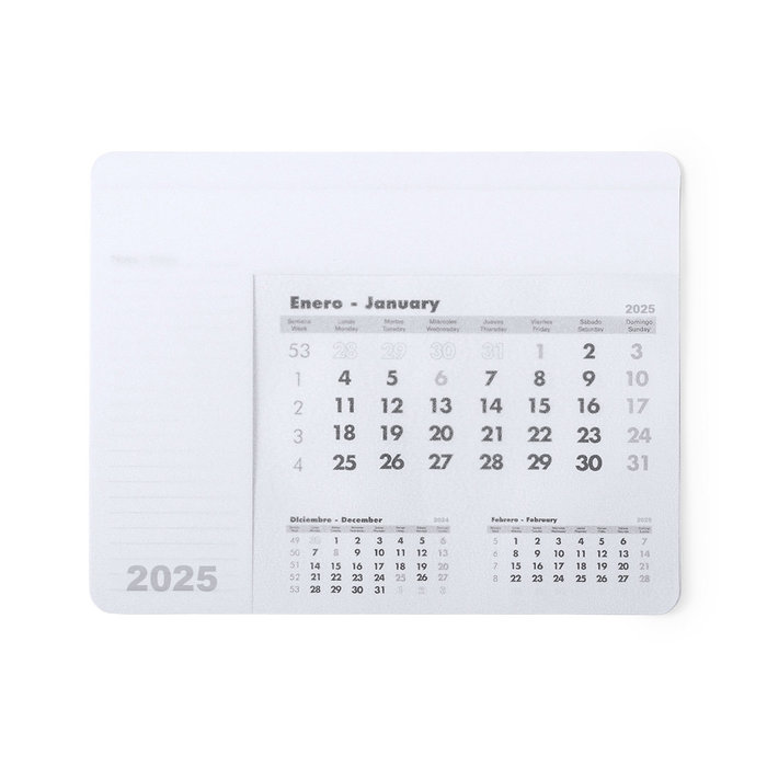 Alfombrilla Calendario Rendux BLANCO