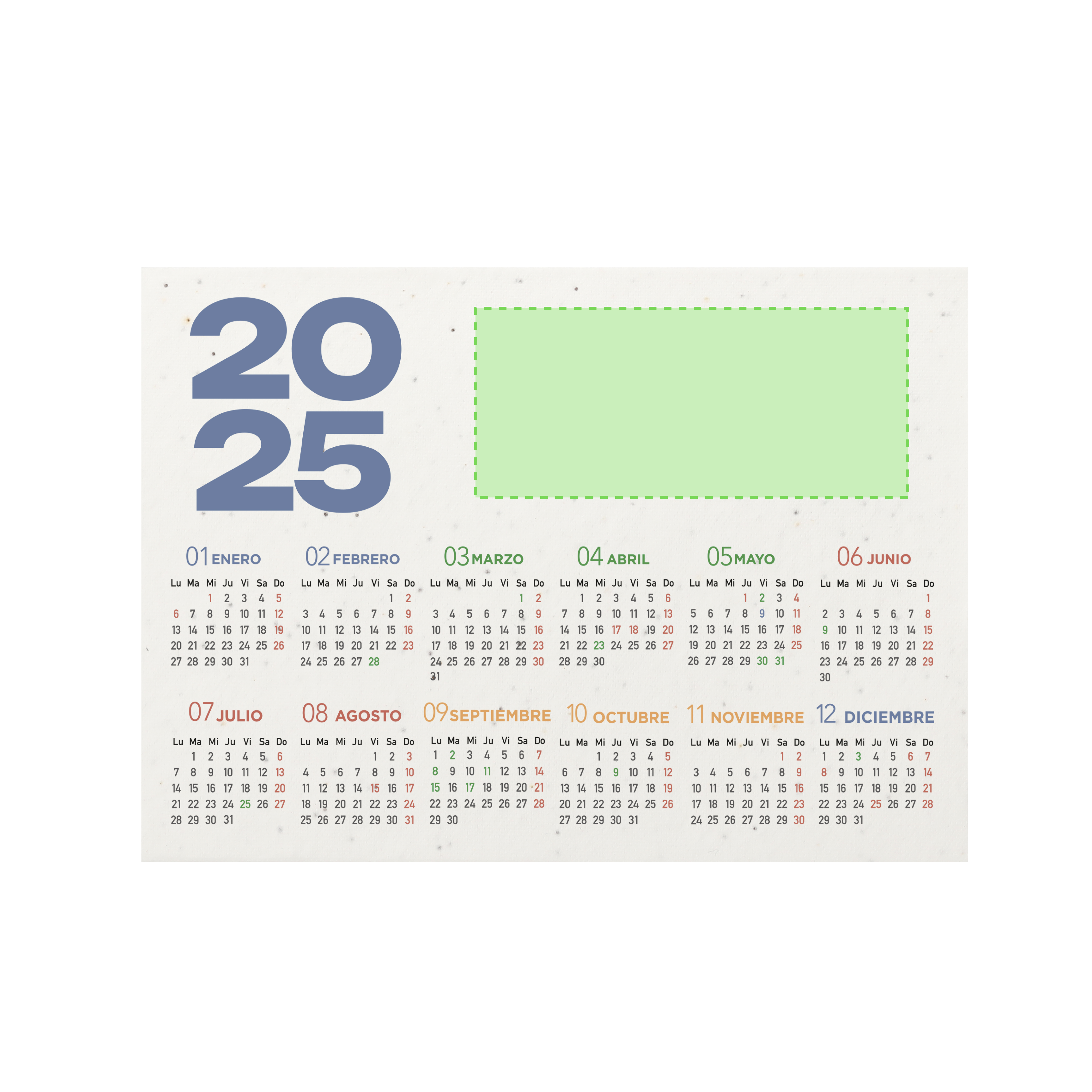Calendario Sobremesa Semilla Koryo