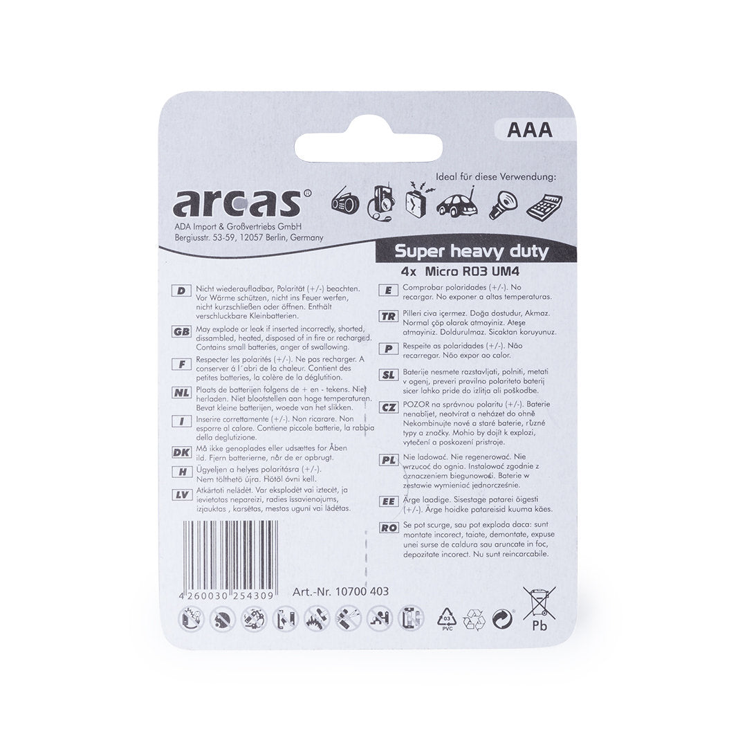 Blister 4 Pilas 1,5v AAA/ R03